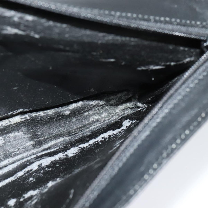 LOEWE Anagram Clutch Bag Leather Black Auth bs24739