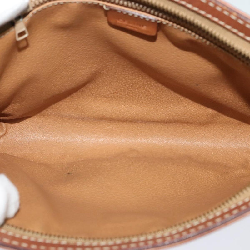 CELINE Fendi Macadam Canvas Zucca Canvas Bag PVC Leather 2Set Brown Auth bs24742