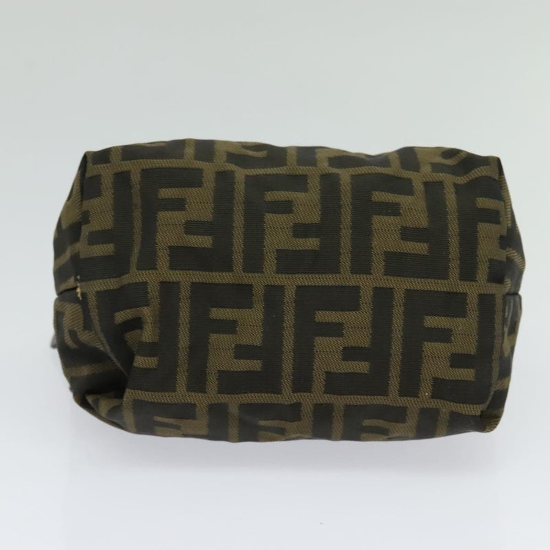 CELINE Fendi Macadam Canvas Zucca Canvas Bag PVC Leather 2Set Brown Auth bs24742