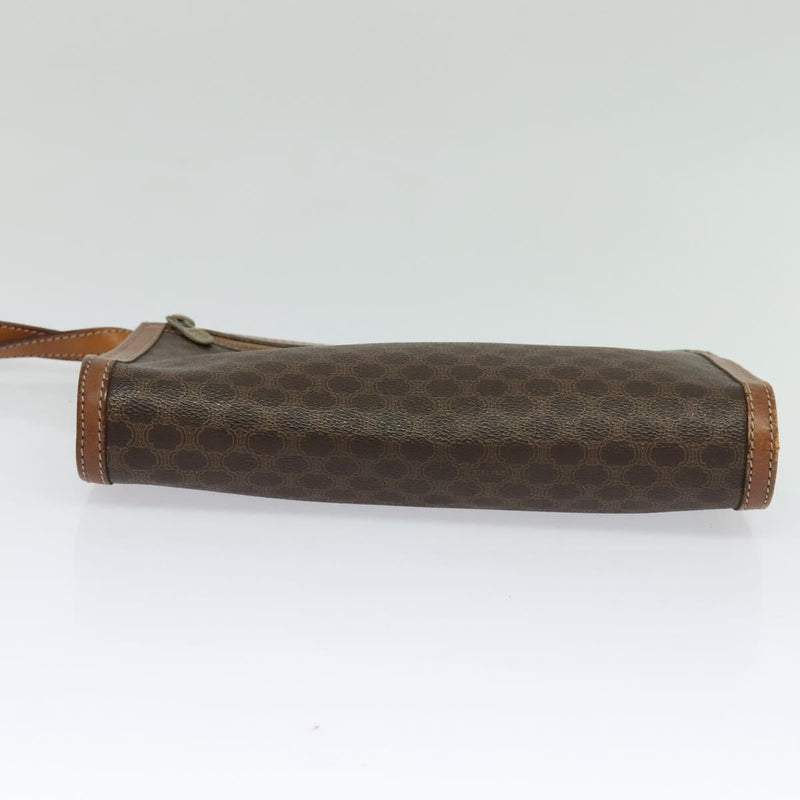 CELINE Fendi Macadam Canvas Zucca Canvas Bag PVC Leather 2Set Brown Auth bs24742