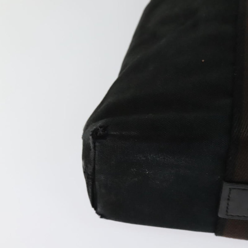 HERMES Toroca Horizontal PM Hand Bag Canvas Black Auth bs24758
