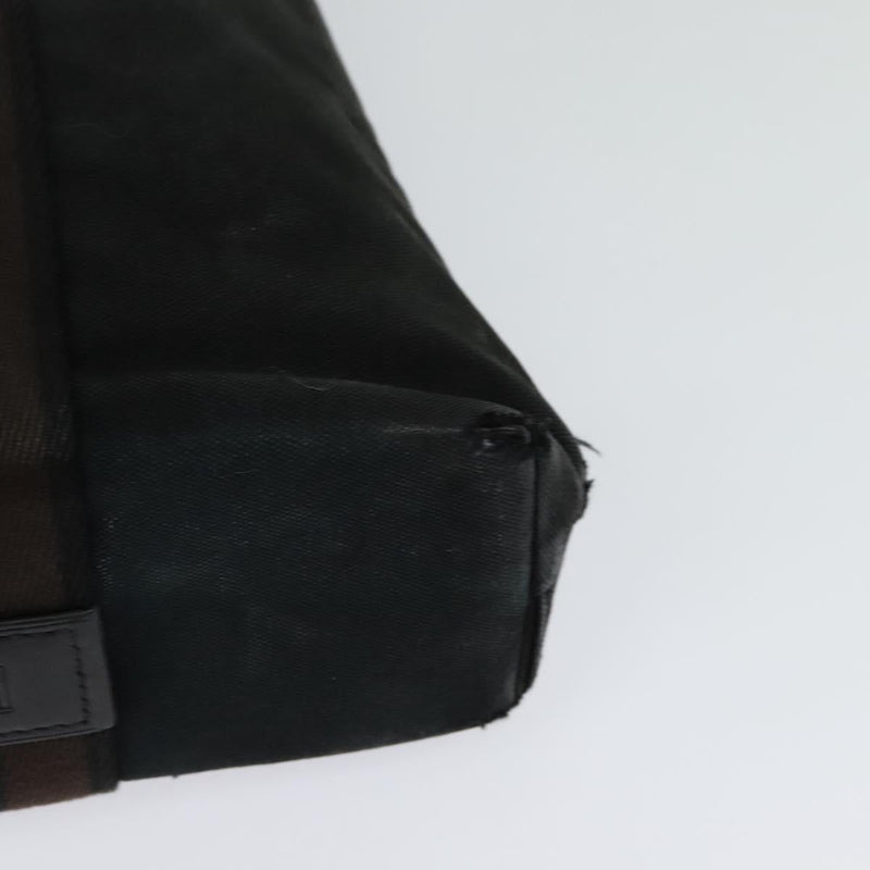 HERMES Toroca Horizontal PM Hand Bag Canvas Black Auth bs24758