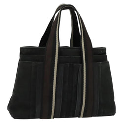HERMES Toroca Horizontal PM Hand Bag Canvas Black Auth bs24758