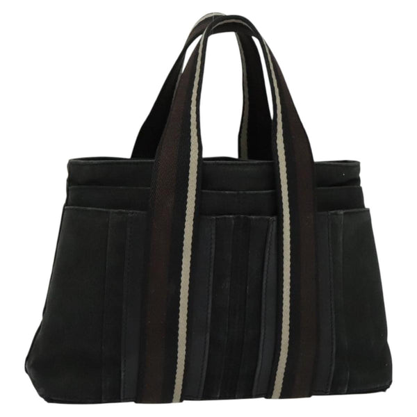 HERMES Toroca Horizontal PM Hand Bag Canvas Black Auth bs24758