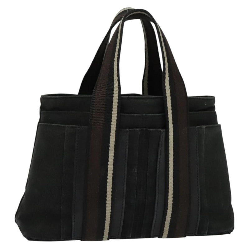 HERMES Toroca Horizontal PM Hand Bag Canvas Black Auth bs24758
