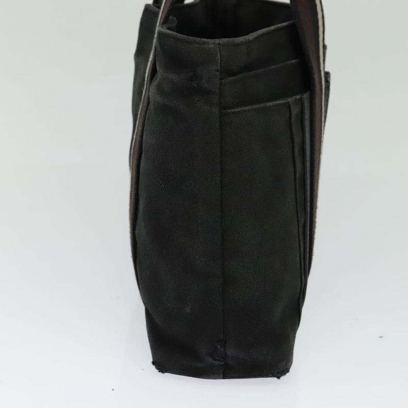 HERMES Toroca Horizontal PM Hand Bag Canvas Black Auth bs24758