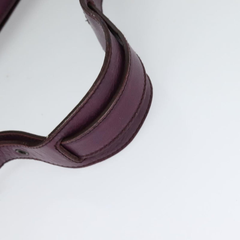 FENDI Shoulder Bag Leather Purple Auth bs24768