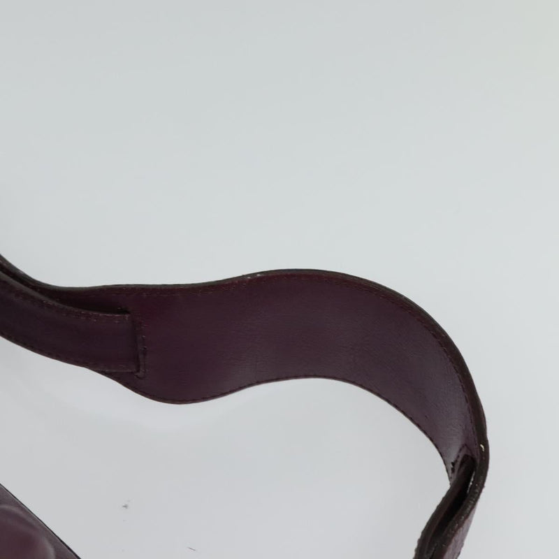 FENDI Shoulder Bag Leather Purple Auth bs24768