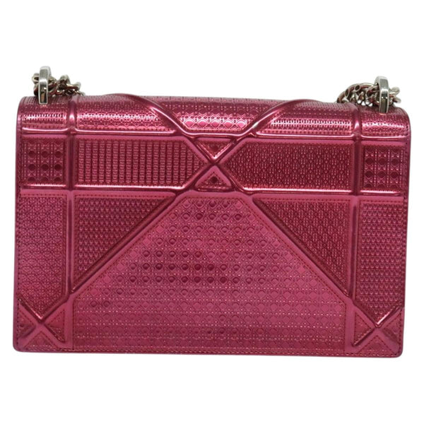 Christian Dior Canage Chain Shoulder Bag Enamel Pink Auth bs24775