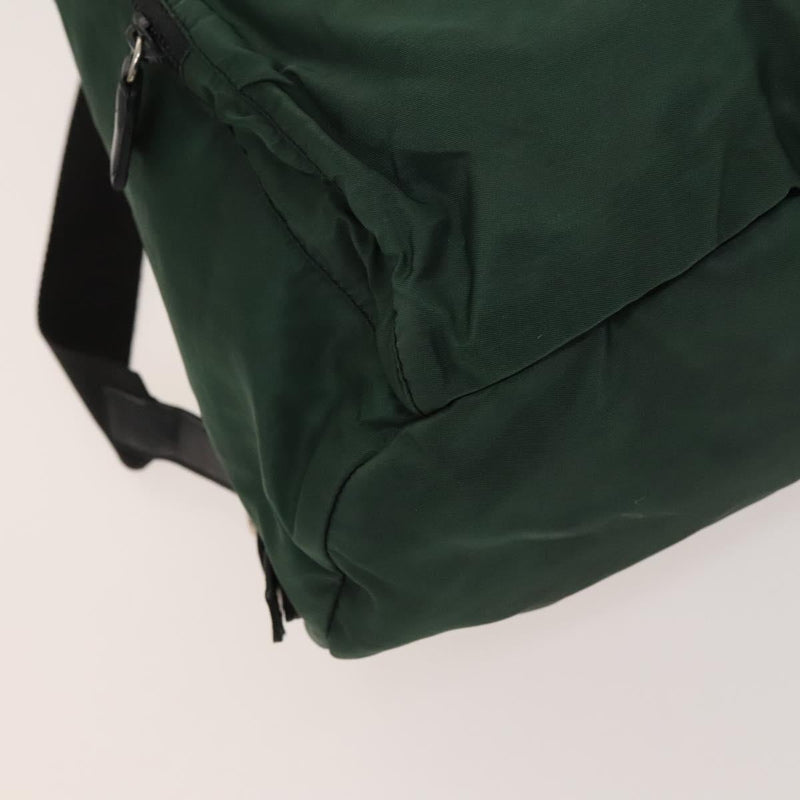 PRADA Backpack Nylon Khaki Silver Auth bs24794