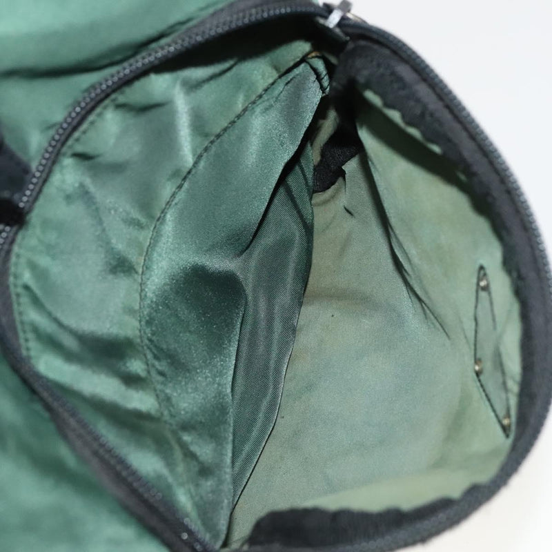 PRADA Backpack Nylon Khaki Silver Auth bs24794