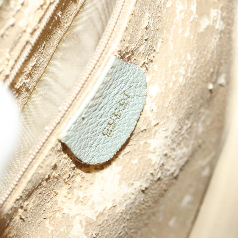 GUCCI Bamboo Hand Bag Suede Light Blue Gold 002 1186 0260 Auth bs24807