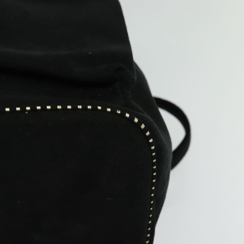 BALENCIAGA Backpack Suede Black Gold Auth bs24827