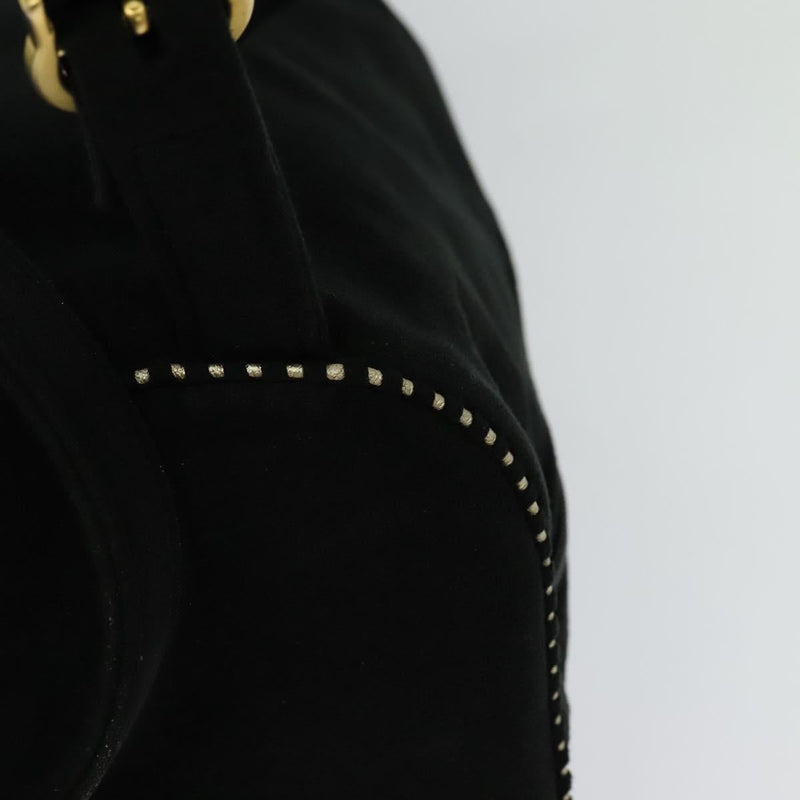 BALENCIAGA Backpack Suede Black Gold Auth bs24827