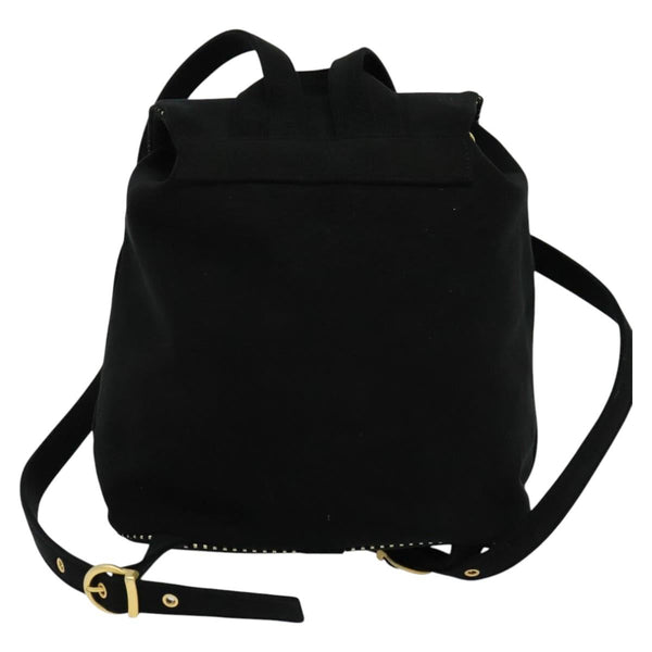 BALENCIAGA Backpack Suede Black Gold Auth bs24827