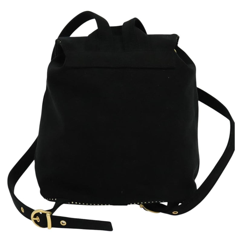 BALENCIAGA Backpack Suede Black Gold Auth bs24827