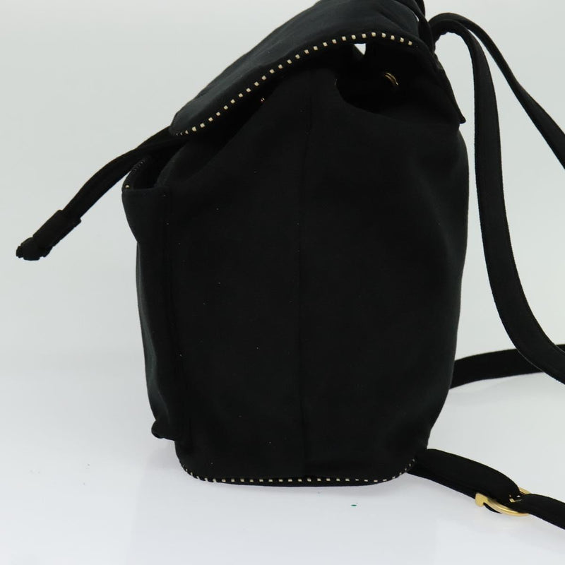 BALENCIAGA Backpack Suede Black Gold Auth bs24827