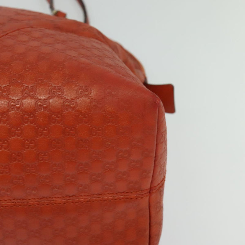 GUCCI GG Canvas Guccissima Shoulder Bag Leather Orange Gold 323673 Auth bs24856
