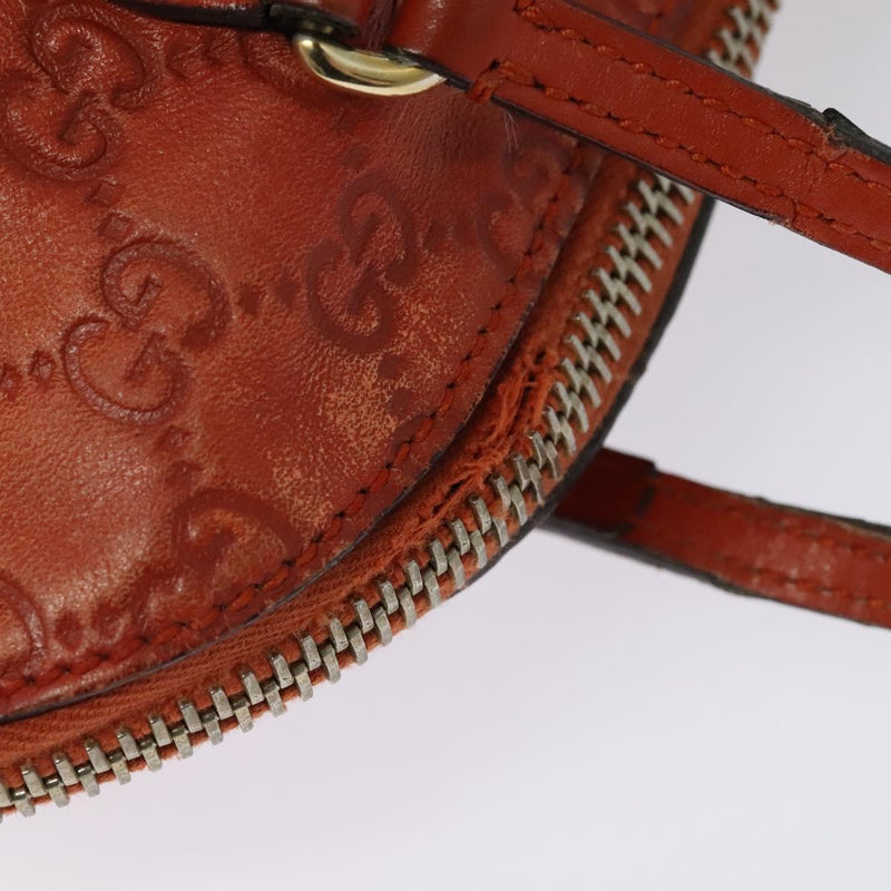 GUCCI GG Canvas Guccissima Shoulder Bag Leather Orange Gold 323673 Auth bs24856
