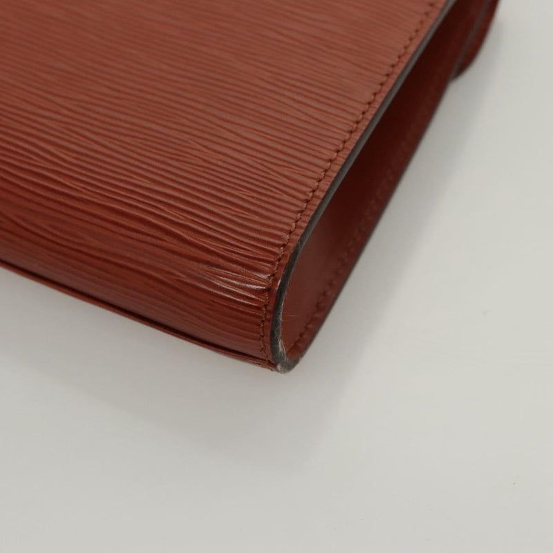 LOUIS VUITTON Epi Art Deco Clutch Bag Brown M52633 LV Auth bs24863