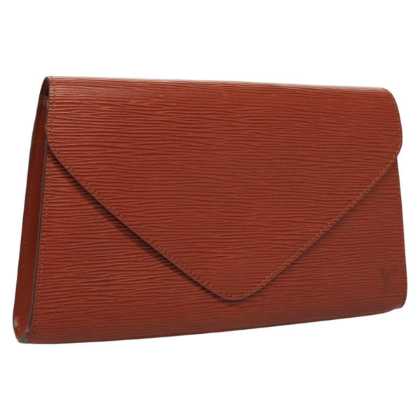LOUIS VUITTON Epi Art Deco Clutch Bag Brown M52633 LV Auth bs24863