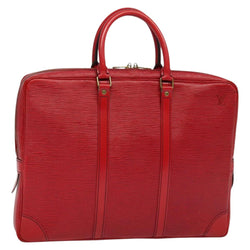LOUIS VUITTON Epi Porte Documents Voyage Business Bag Red M54477 LV Auth bs24877