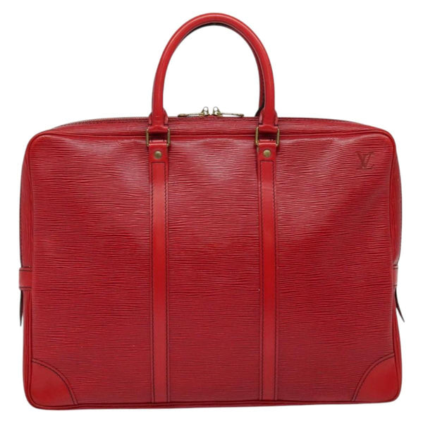 LOUIS VUITTON Epi Porte Documents Voyage Business Bag Red M54477 LV Auth bs24877