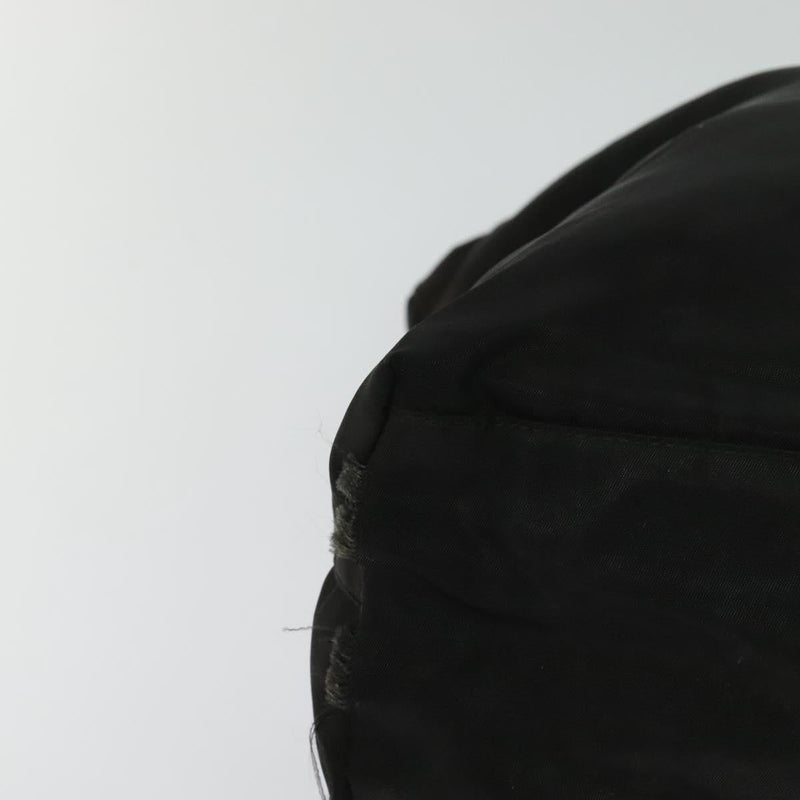 PRADA Hand Bag Nylon Black Silver Auth bs24897