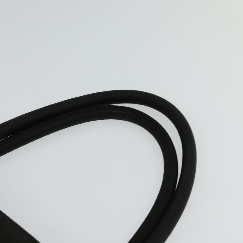 PRADA Hand Bag Nylon Black Silver Auth bs24897