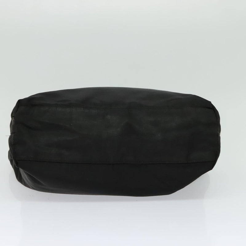 PRADA Hand Bag Nylon Black Silver Auth bs24897