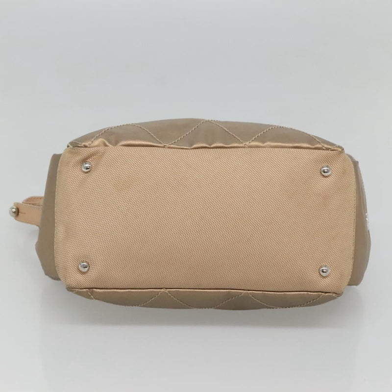 CHANEL Paris Biarritz Shoulder Bag Coated Canvas Gold CC Auth bs24974