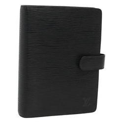 LOUIS VUITTON Epi Agenda MM Day Planner Cover Black R20042 LV Auth bs24981