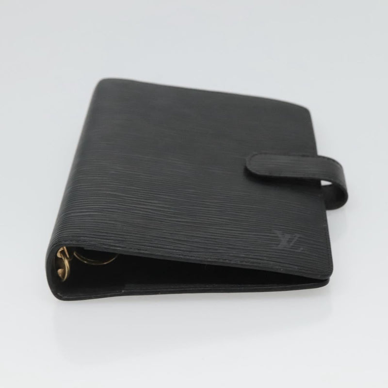 LOUIS VUITTON Epi Agenda MM Day Planner Cover Black R20042 LV Auth bs24981