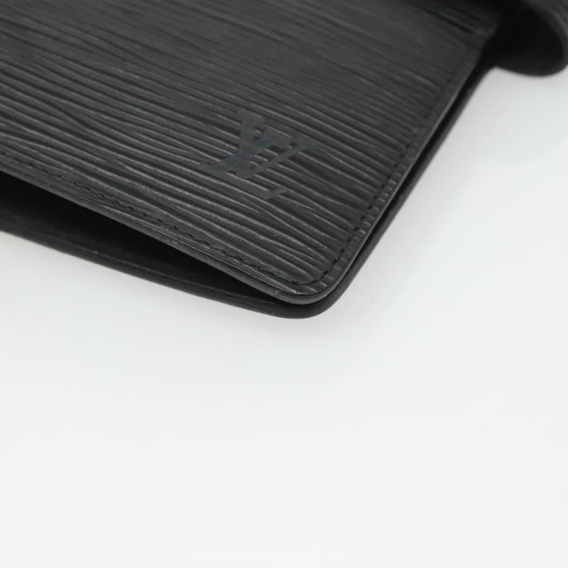 LOUIS VUITTON Epi Agenda MM Day Planner Cover Black R20042 LV Auth bs24981