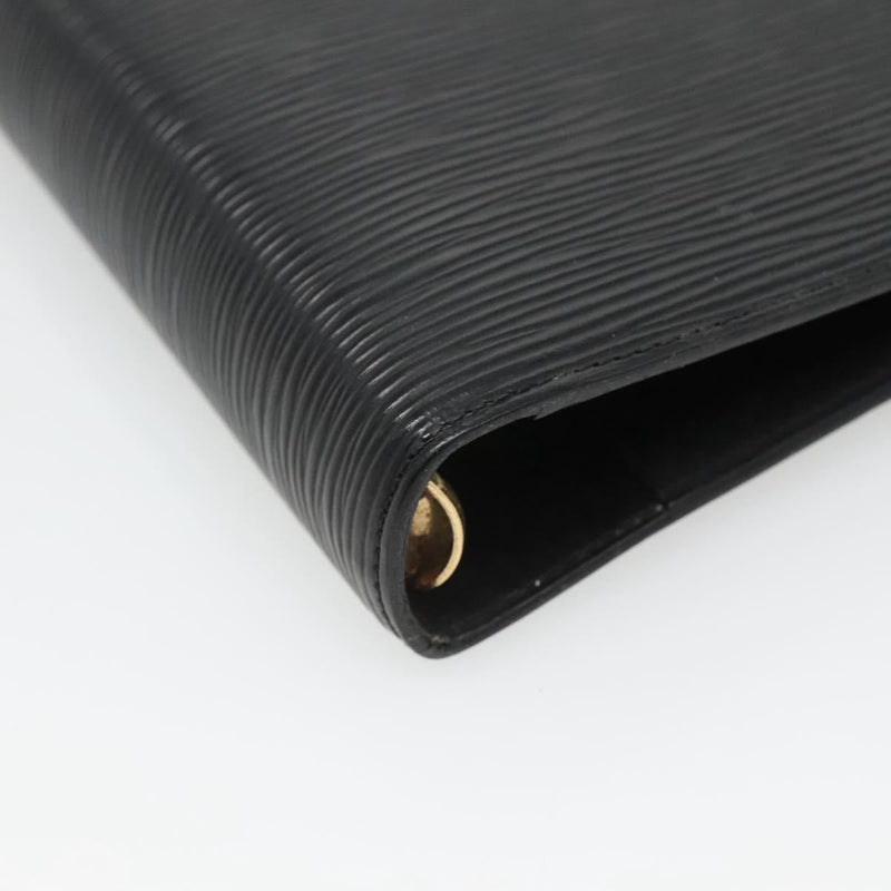 LOUIS VUITTON Epi Agenda MM Day Planner Cover Black R20042 LV Auth bs24981