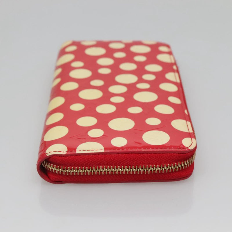 LOUIS VUITTON Monogram Vernis Yayoi Kusama Wallet Rouge M91572 LV Auth bs24989