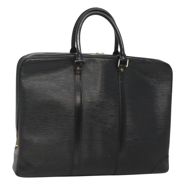 LOUIS VUITTON Epi Porte Documents Voyage Business Bag Black M54472 Auth bs24996