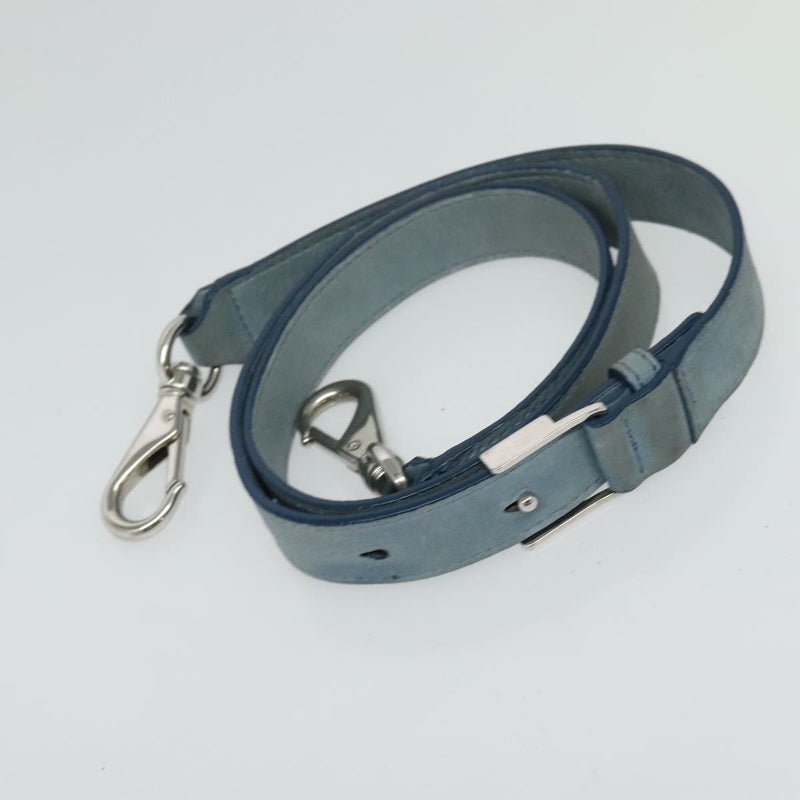 GIVENCHY Pandora Pure Small Hand Bag Leather 2way Blue Silver Auth bs24998