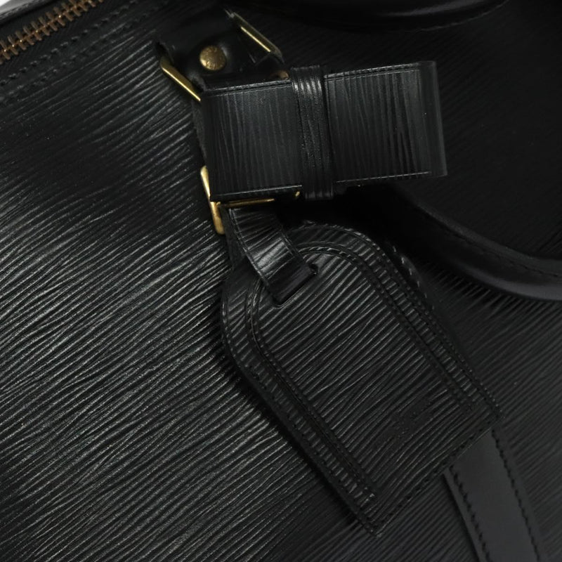 LOUIS VUITTON Epi Keepall 50 Boston Bag Black M42962 LV Auth bs25027