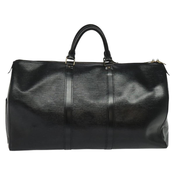 LOUIS VUITTON Epi Keepall 50 Boston Bag Black M42962 LV Auth bs25027