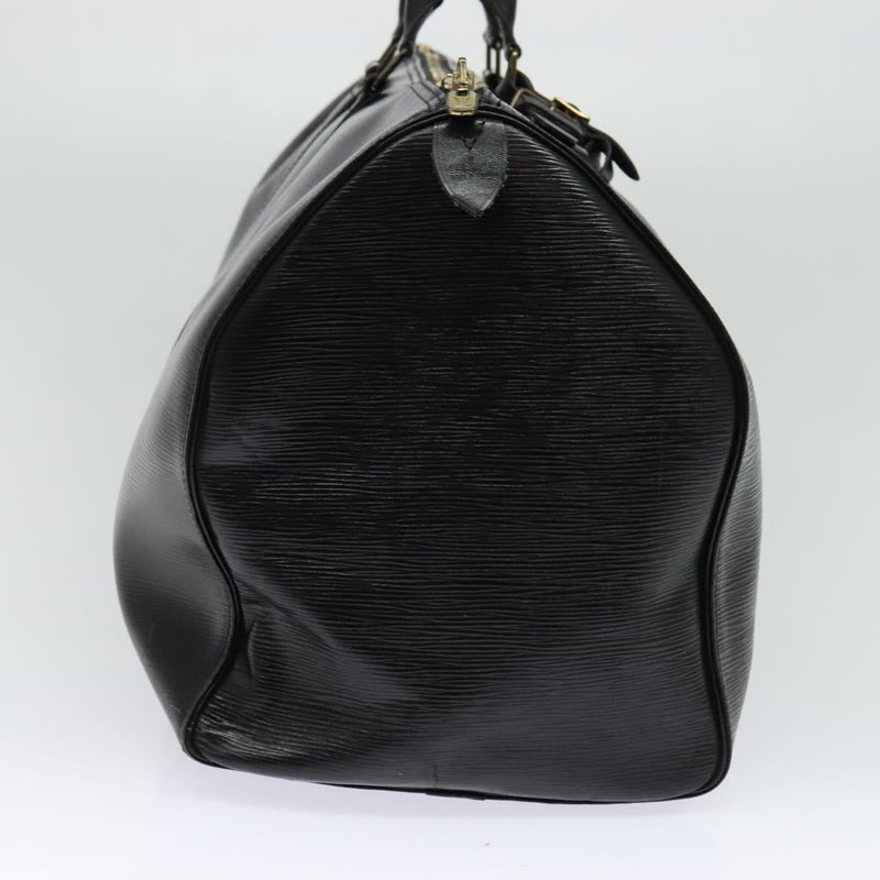 LOUIS VUITTON Epi Keepall 50 Boston Bag Black M42962 LV Auth bs25027