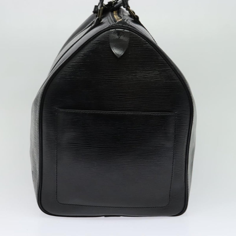 LOUIS VUITTON Epi Keepall 50 Boston Bag Black M42962 LV Auth bs25027