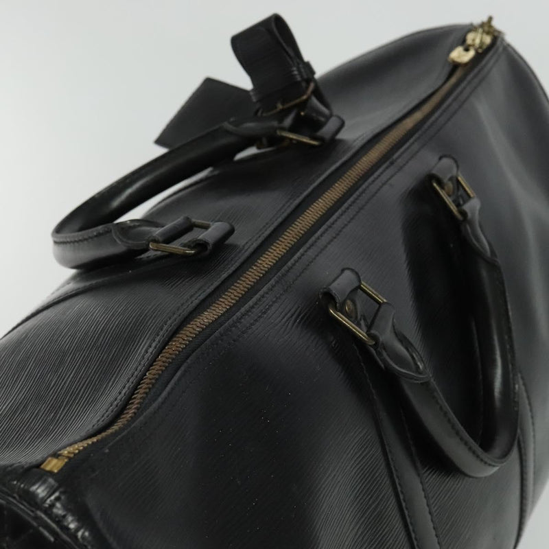 LOUIS VUITTON Epi Keepall 50 Boston Bag Black M42962 LV Auth bs25027