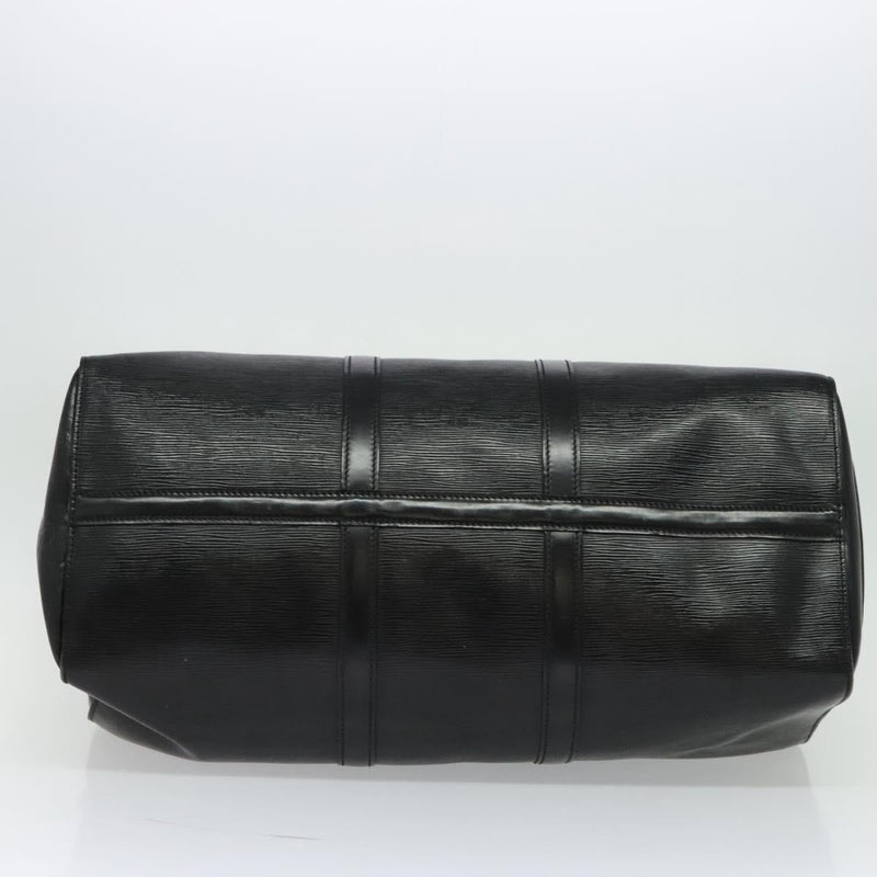 LOUIS VUITTON Epi Keepall 50 Boston Bag Black M42962 LV Auth bs25027