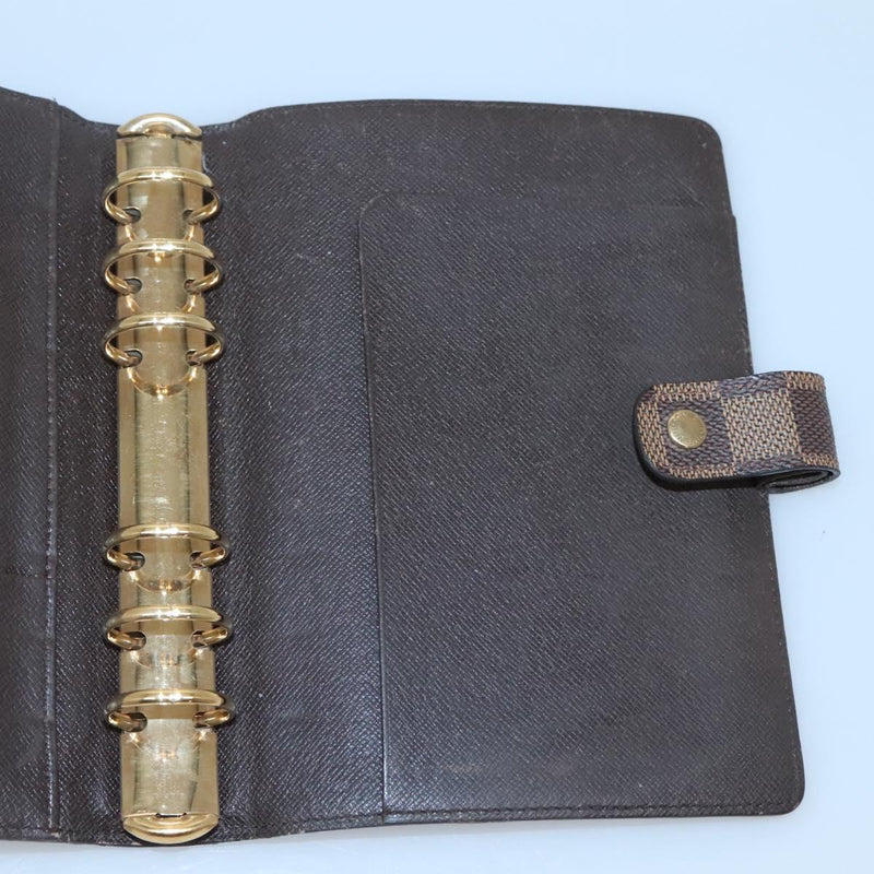LOUIS VUITTON Damier Ebene Agenda MM Day Planner Cover R20240 LV Auth bs25029