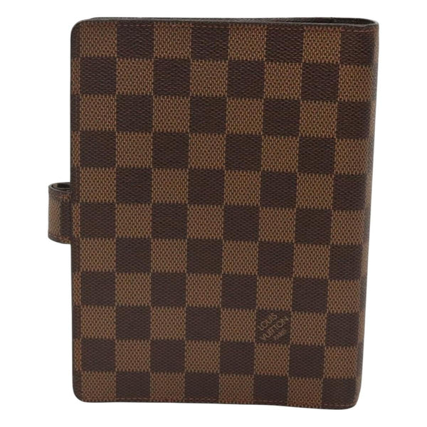 LOUIS VUITTON Damier Ebene Agenda MM Day Planner Cover R20240 LV Auth bs25029