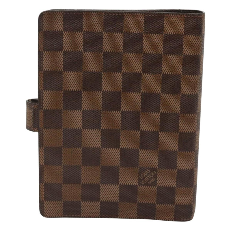 LOUIS VUITTON Damier Ebene Agenda MM Day Planner Cover R20240 LV Auth bs25029