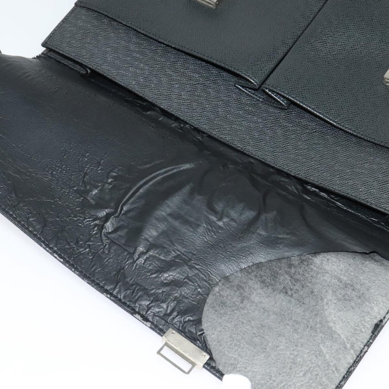 LOUIS VUITTON Taiga Serviette Kazan Business Bag Ardoise M30802 LV Auth bs25031