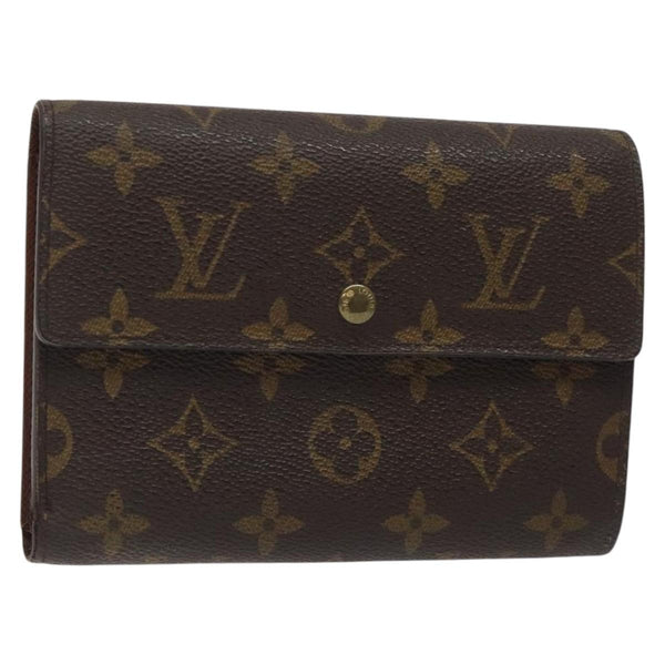 LOUIS VUITTON Monogram Porte Tresor Etui Papie Wallet M61202 LV Auth bs25035