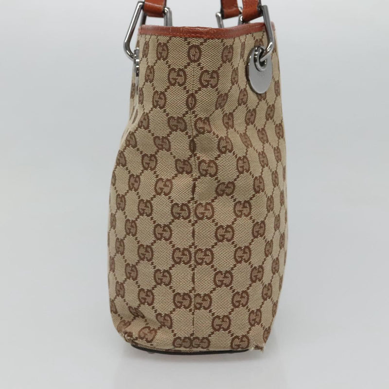GUCCI GG Canvas Shoulder Bag Beige 120840 Auth bs25053